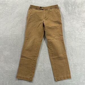 Brooks Brothers Milano Straight Chino Pants Men 33 x 32 Brow Officewear Formal